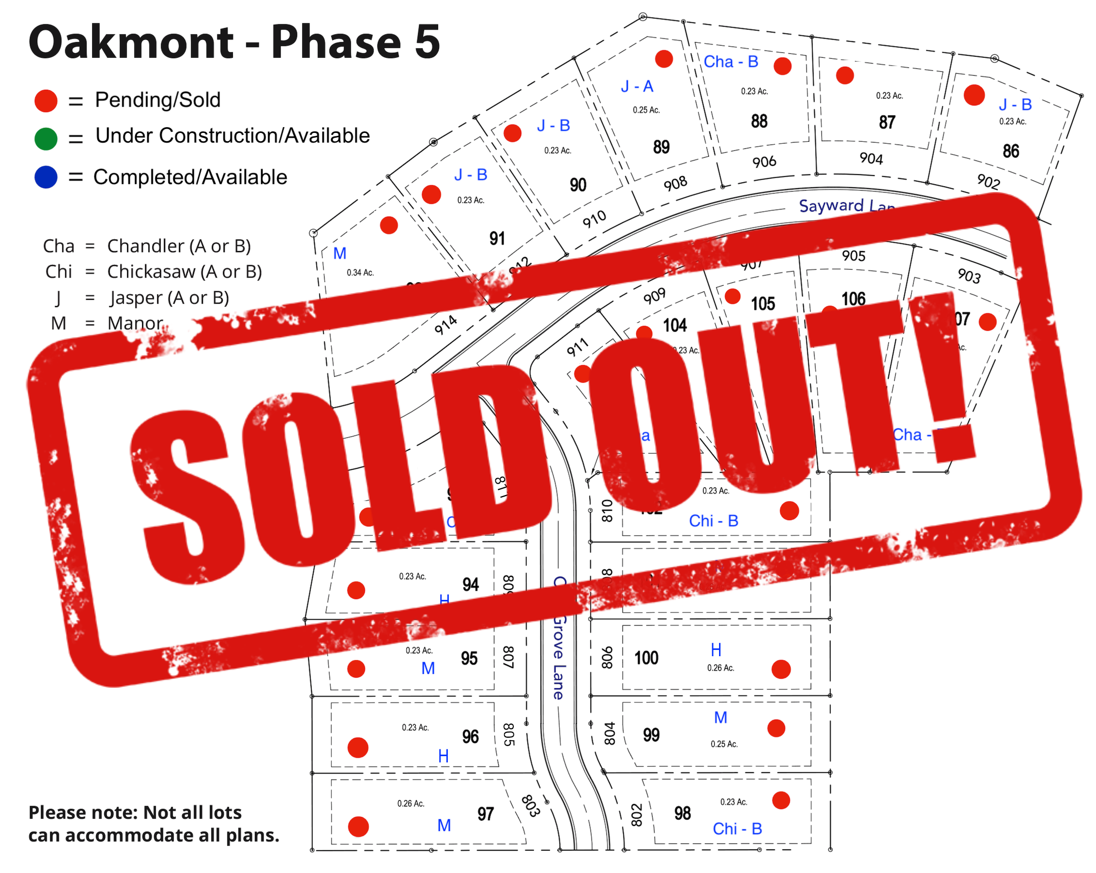 Oakmont Phase 5 Availability Plat
